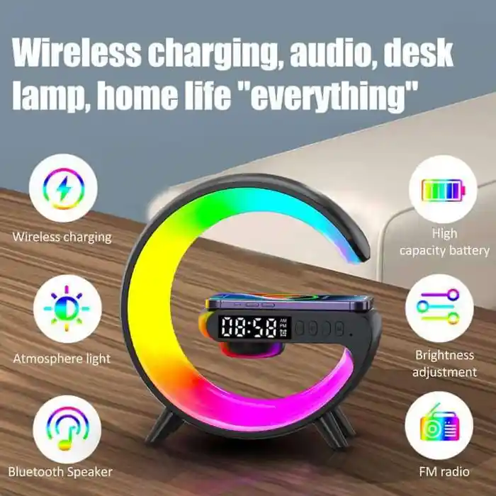 G63 RGB Light Bluetooth Speaker With Wireless Charging